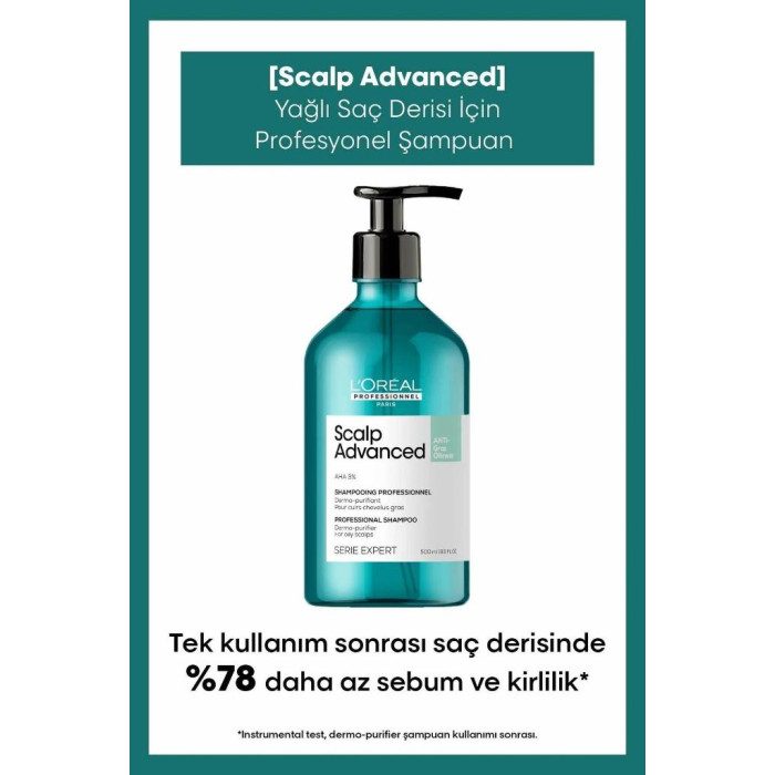 L'oreal Professionnel Serie Expert Scalp Advanced Yağlanma Karşıtı Profesyonel Şampuan 500 ML