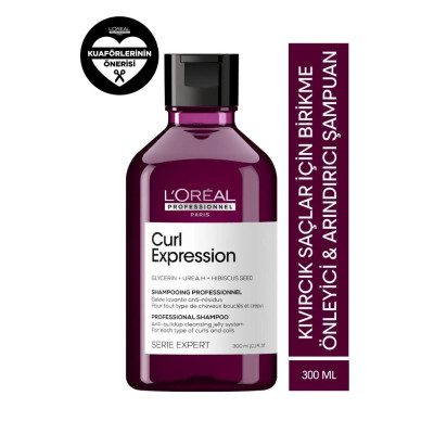 Serie Expert Curl Expression Kıvırcık Saçlar İçin Birikme Önleyici Şampuan 300 ML